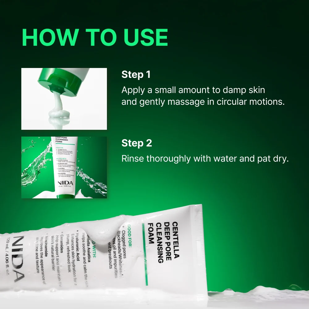 NIDA Centella Deep Pore Cleansing Foam - Image 6