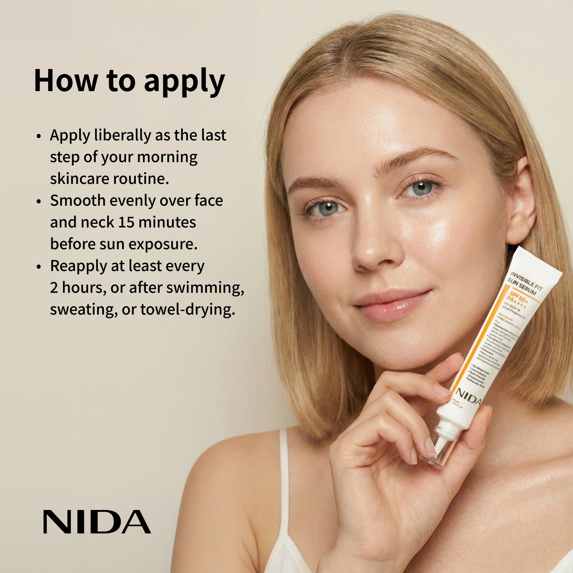 NIDA Invisible Fit Sun Serum for Face - Image 8
